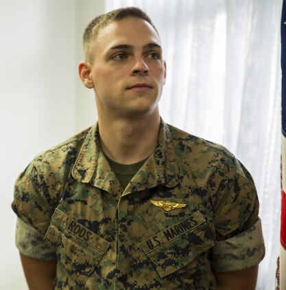 Marine spreads his wings