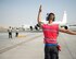 U.S. Air Force Airmen 1st Class Christopher Witteck, a crew chief with the 763rd Expeditionary Aircraft Maintenance Unit, marshals a RC-135V/W Rivet Joint into its parking spot at Al Udeid Air Base, Qatar, July 27, 2017.  Witteck is responsible for keeping the to the RC-135V/W Rivet Joint operational so it can provide near real time on-scene intelligence collection and analysis throughout the U.S. Air Forces Central Command area of responsibility. (U.S. Air Force photo by Tech. Sgt. Amy M. Lovgren)