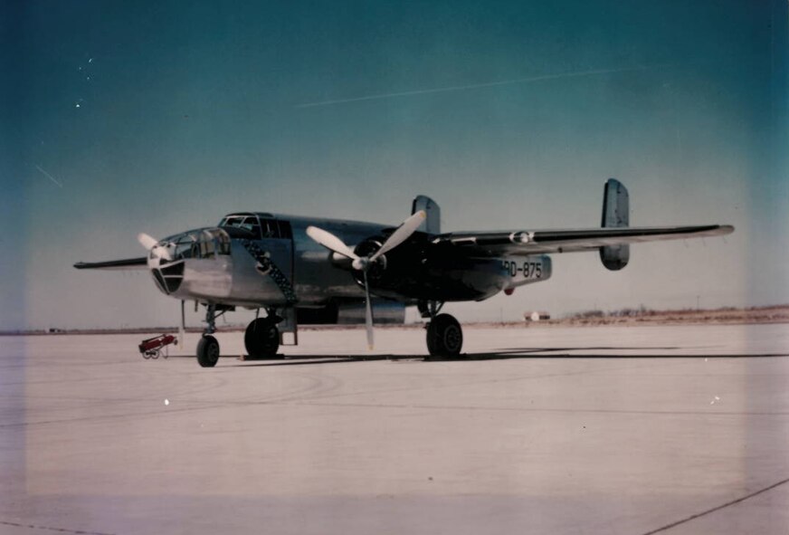 Maintainer of the B-25 visits his old plane