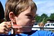 Ian, son of Tech. Sgt. Thomas Gentry, 603rd Air Operations Center air and air defense noncommissioned officer in charge, steadies his bow before releasing an arrow onto a target during an Introduction to Archery course at the Kaiserslautern Rod & Gun Club on Vogelweh Military Complex, July 29, 2017. Students received a brief on the basics of archery and individual training to properly shoot a target throughout the course. (U.S. Air Force photo by Airman 1st Class Savannah L. Waters)