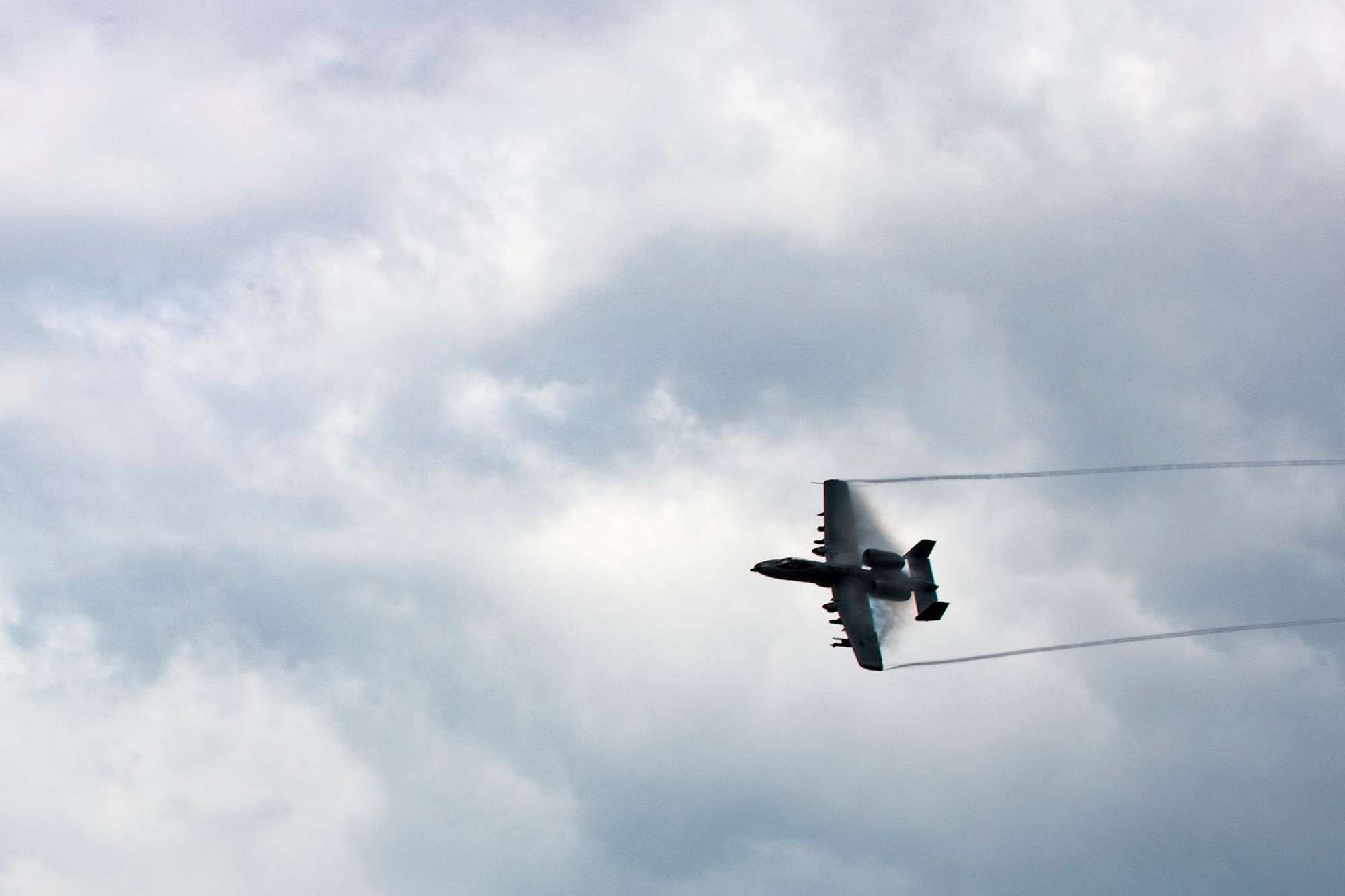 An A-10C Thunderbolt II conducts a show of force maneuver during training.