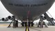 A C-5M Super Galaxy undergoes a nose landing gear maintenance operations check July 28, 2017, at Dover Air Force Base, Del. During the Air Mobility Command commander-directed stand-down, more than 200 Team Dover maintainers conducted extensive inspections to ensure the safety of Mobility Airmen and equipment. (U.S. Air Force photo by Senior Airman Zachary Cacicia)