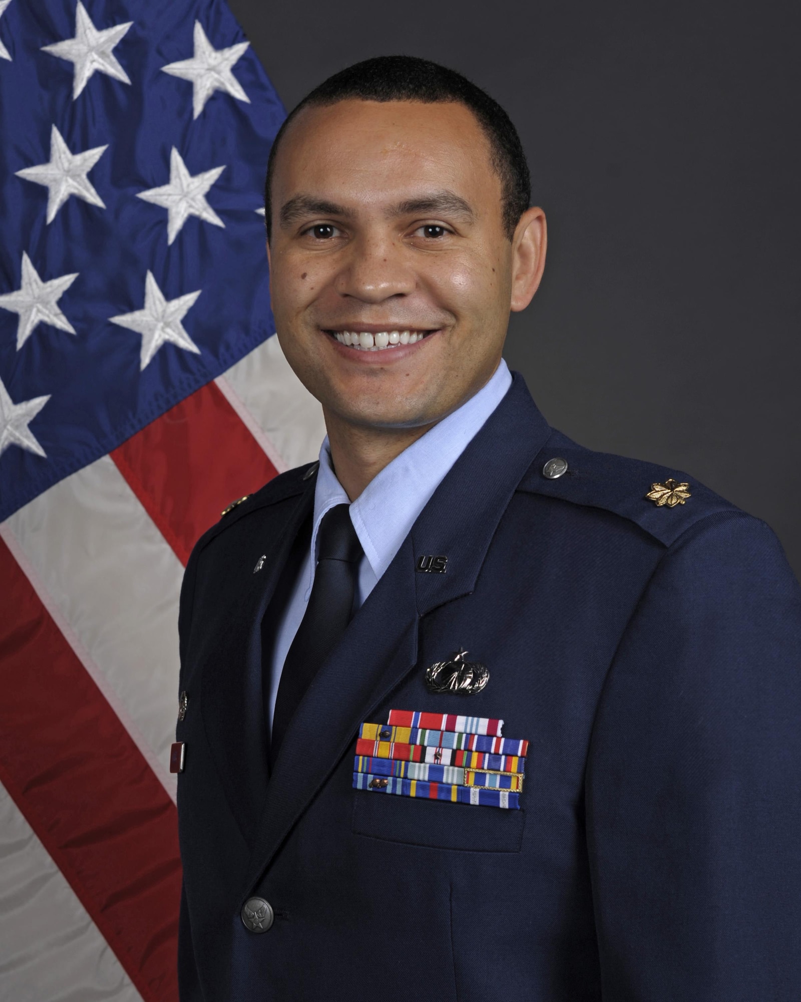 U.S. Air Force Maj. Anthony George, 325th Comptroller Squadron commander.