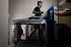 Airman 1st Class Taylor Drake, 730th Aircraft Mobility Squadron air freight, runs on an Anti-Gravity Treadmill July 28, 2017, at Yokota Air Base, Japan. The Anti-Gravity Treadmill allows people to run with a fraction of their actual body weight landing on their feet. (U.S. Air Force photo by Airman 1st Class Donald Hudson)