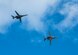Two B-1B Lancers assigned to the 37th Expeditionary Bomb Squadron, deployed from Ellsworth Air Force Base, S.D., fly over Andersen AFB, Guam, July 26, 2017. The 37th EBS replaced the 9th EBS from Dyess AFB, Texas, supporting U.S. Pacific Command’s Continuous Bomber Presence mission. (U.S. Air Force photo/Tech. Sgt. Richard P. Ebensberger)