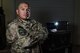 U.S. Air Force Tech. Sgt. Albert Cabello, the 609th Expeditionary Air and Space Communications Squadron NCO in charge of executive communications at the Combined Air Operations Center, stands in front of the new executive  communications kit Aug. 1, 2017, at Al Udeid Air Base, Qatar. The kit provides secure command and control network communications for key Air Force leaders via commercial medians and offers voice, video, e-mail, and data services anywhere in the world. (U.S. Air Force photo by Staff Sgt. Alexander W. Riedel)