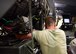 U.S. Air Force Senior Airman Charles Rutledge, an aircraft propulsion system journeyman 509th Aircraft Maintenance Squadron, examines the interior of a B-2 Spirit engine at Whiteman Air Force Base, Mo., July 27, 2017. Rutledge used a borescope, which helps view areas that would otherwise not be visible. (U.S. Air Force photo/Staff Sgt. Danielle Quilla)