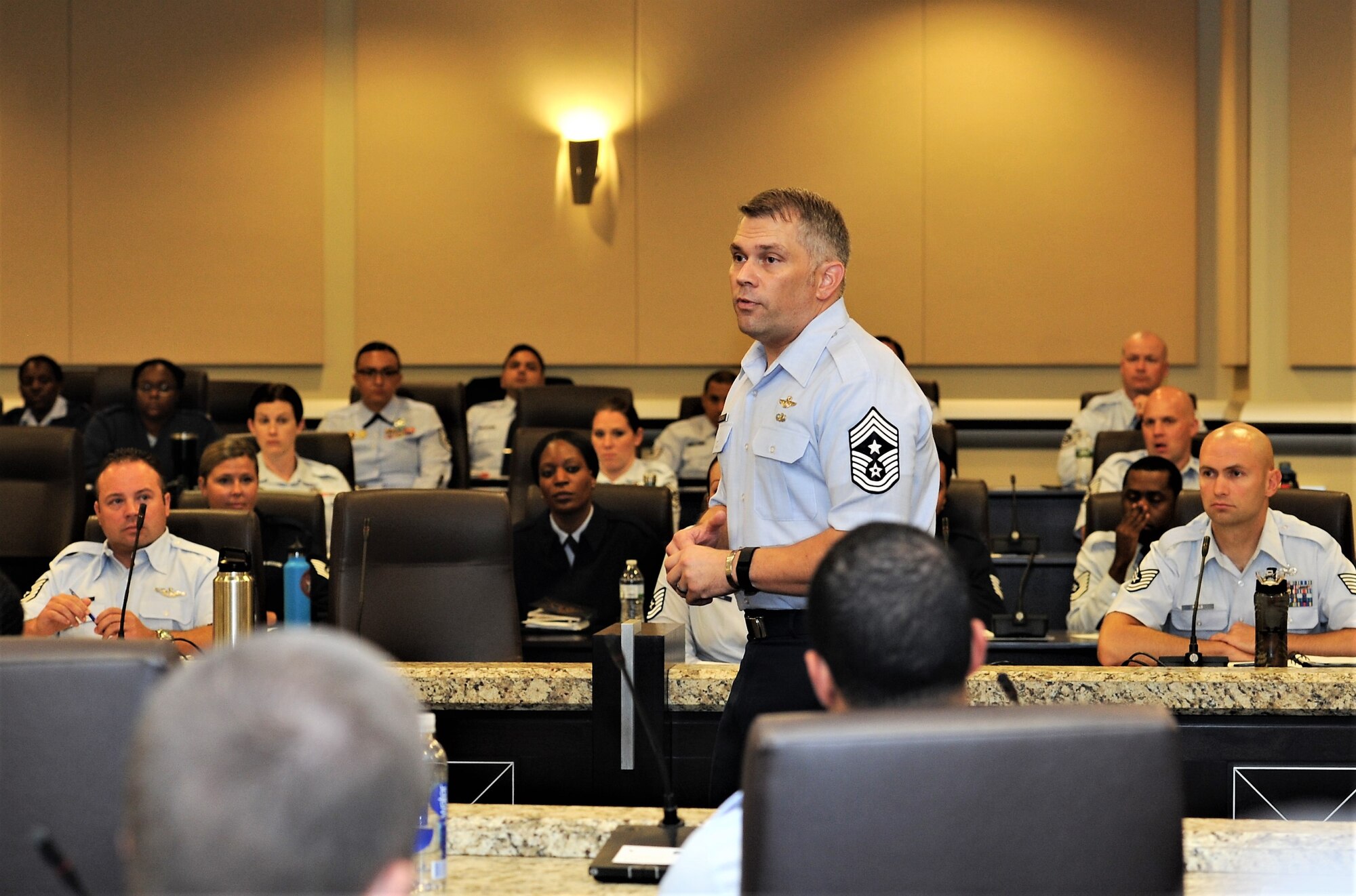 AFDW Command Chief speaks to new SNCOs