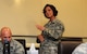 Master Sgt. Moira Howerton, 113th Medical Group first sergeant asks a panel of chief master sergeants a question