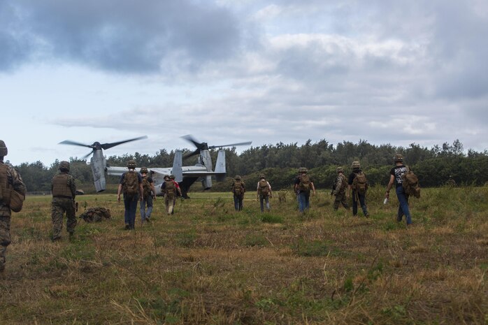Marines with 3rd Battalion, 3rd Marine Regiment, conducted a non-combatant evacuation operation (NEO) at Marine Corps Training Area Bellows (MCTAB), July 25, 2017.