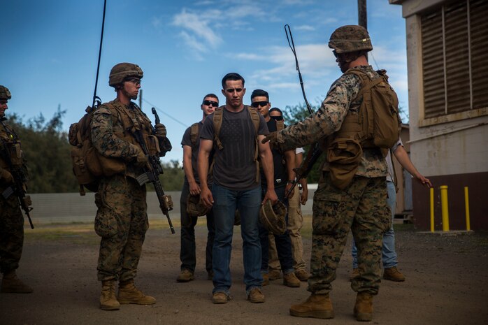 Marines with 3rd Battalion, 3rd Marine Regiment, conducted a non-combatant evacuation operation (NEO) at Marine Corps Training Area Bellows (MCTAB), July 25, 2017.
