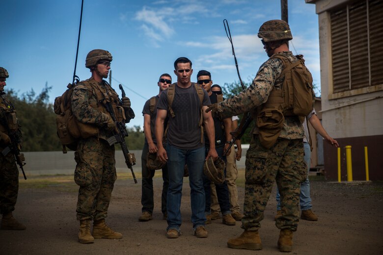Marines with 3rd Battalion, 3rd Marine Regiment, conducted a non-combatant evacuation operation (NEO) at Marine Corps Training Area Bellows (MCTAB), July 25, 2017.