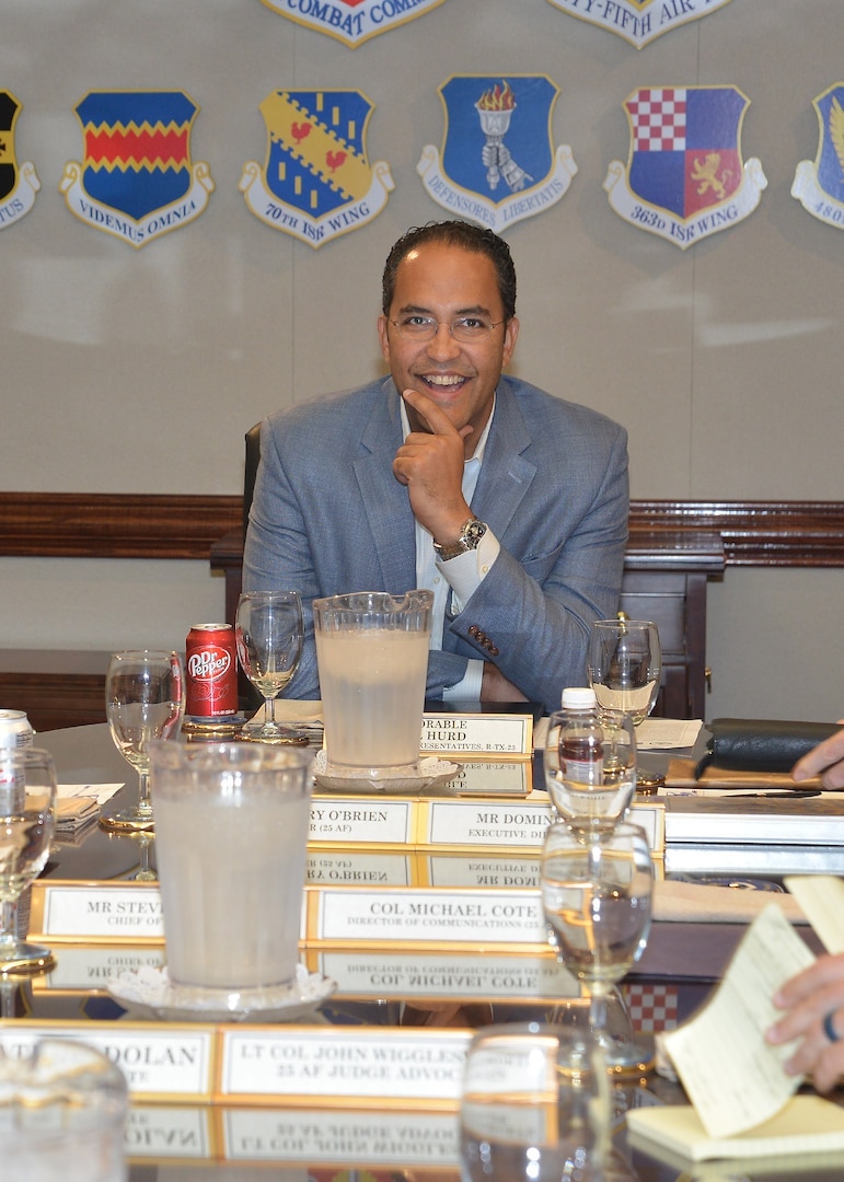 Congressman Will Hurd, 23rd District of Texas, visited 25th Air Force headquarters Aug. 4, 2017.