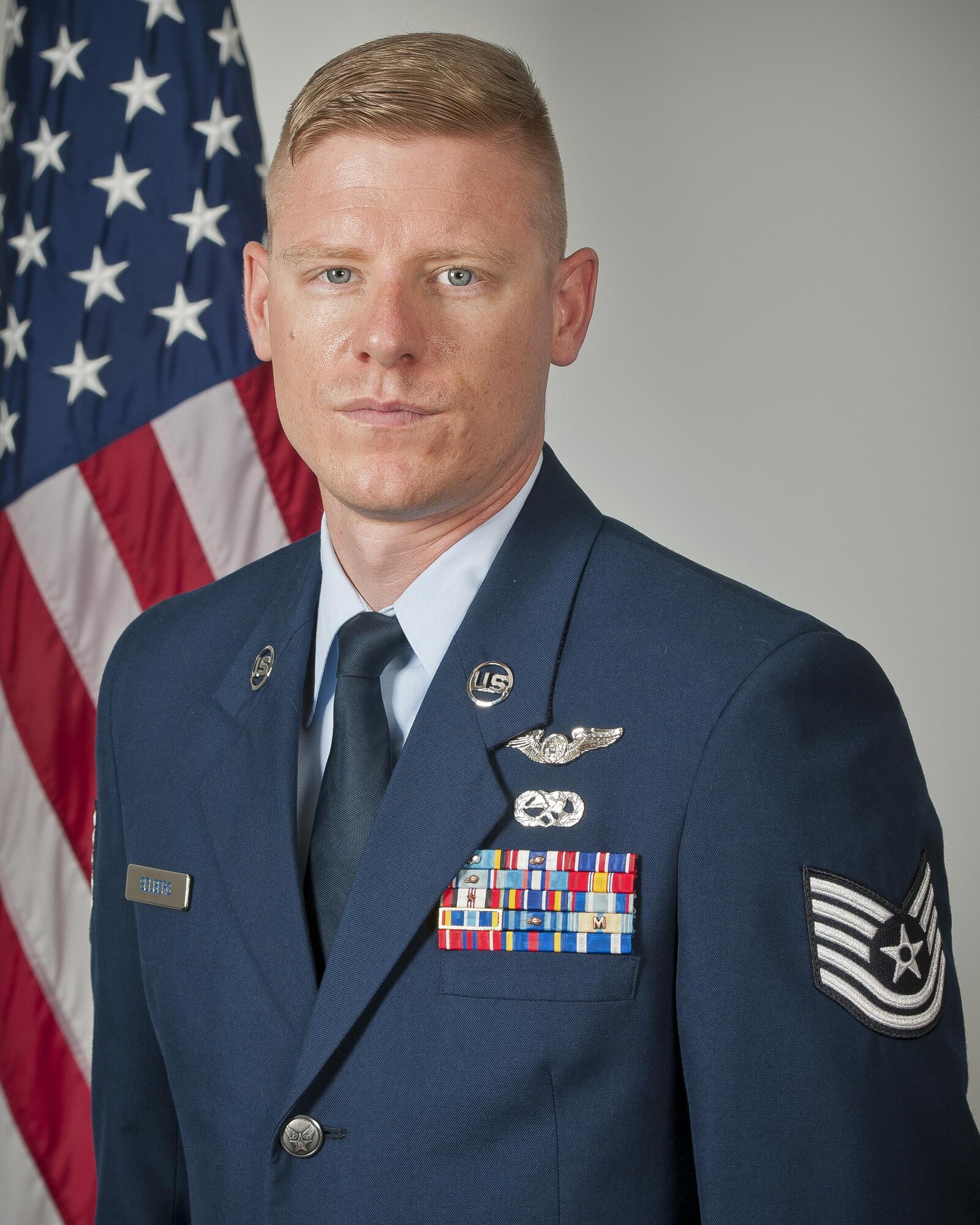 Tech. Sgt. Jason D. Selberg, the Air National Guard's 2016 Outstanding Noncommssioned Officer of the Year, poses for a photo at Joint Base Andrews, Md., May 31, 2017. Selberg is assigned to the 214th Reconnaissance Squadron, Arizona ANG, and was also named one of the U.S. Air Force's 12 Outstanding Airmen of the Year, out of the 105,700 Airmen in the Air National Guard.