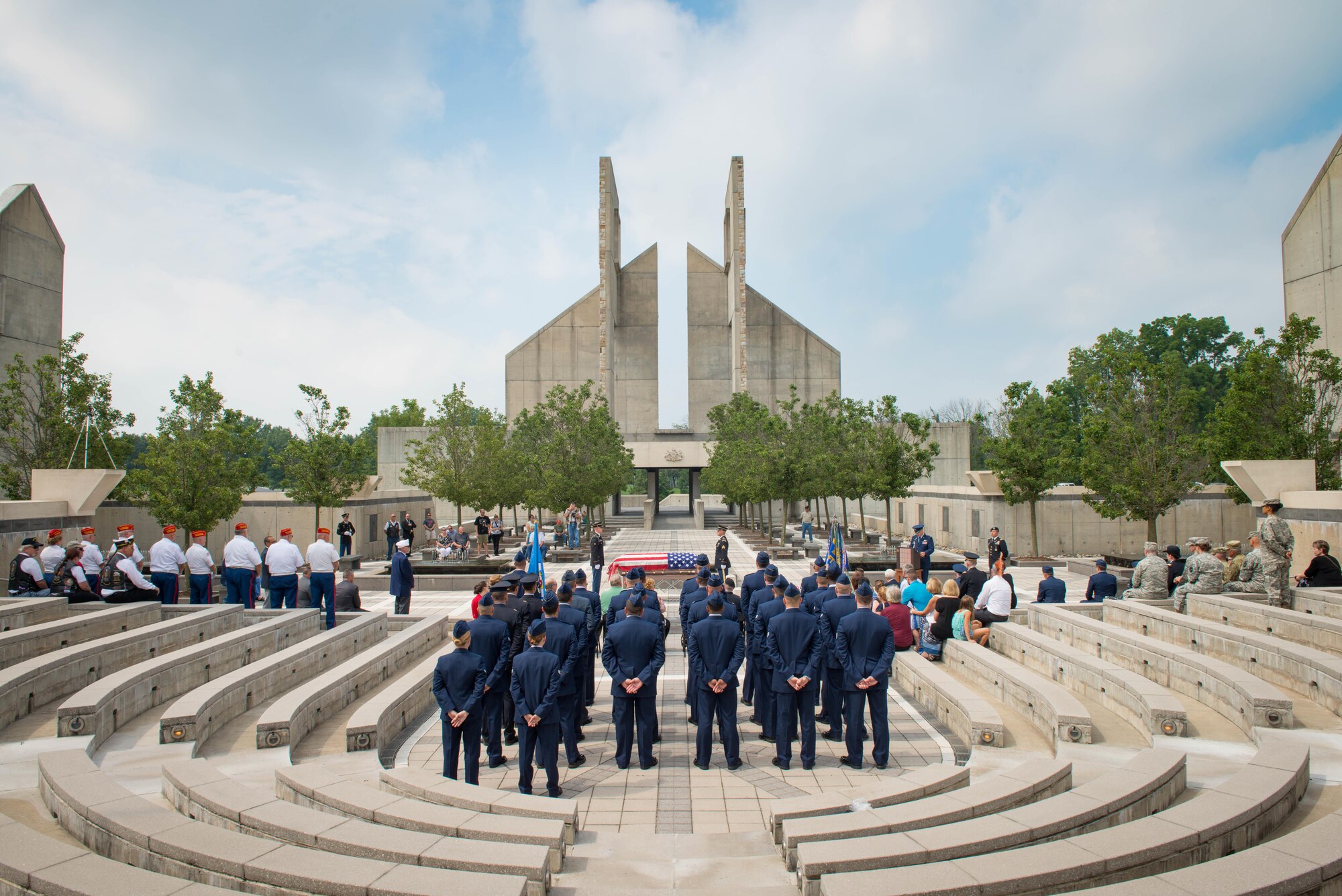 The 62nd Fighter Squadron attends the funeral of formers 62nd FS pilot 2nd Lt. Charles E. Carlson.