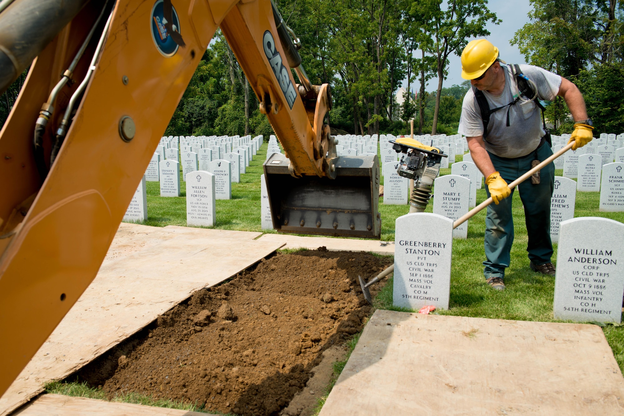 The 62nd Fighter Squadron attends the funeral of formers 62nd FS pilot 2nd Lt. Charles E. Carlson.