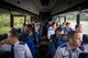 Airmen assigned to the 62nd Fighter Squadron at Luke Air Force Base, Ariz, travel to the Indiantown Gap National Cemetery in Annville Penn., Aug. 4, 2017. Approximately 50 Airmen traveled more than 2,000 miles on plane and bus to attend the funeral of former 62nd FS 2nd Lt. Charles E. Carlson, who died during World War II after being shot down. (U.S. Air Force photo/Staff Sgt. Jensen Stidham)