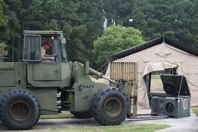 The 567th Rapid Engineer Deployable Heavy Operational Repair Squadron Engineers conducted BEAR BASE contingency and Expedient Airfield Repair training here on Aug 4-5, 2017. (U.S. Air Force photo/Senior Airman Jeramy Moore)