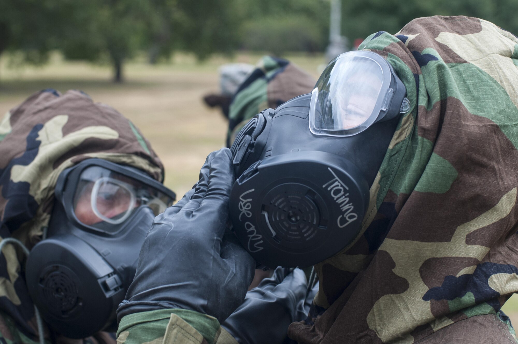 The 567th Rapid Engineer Deployable Heavy Operational Repair Squadron Engineers conducted BEAR BASE contingency and Expedient Airfield Repair training here on Aug 4-5, 2017. (U.S. Air Force photo/Senior Airman Jeramy Moore)