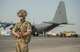 Royal Air Force senior aircraftsman Tom Raven, provides security for a New Zealand C-130H Super Hercules, during exercise Mobility Guardian at Moses Lake, Wash., Aug.5, 2017. More than 650 international service members will work alongside more than 3,000 U.S. service members during Mobility Guardian across Washington state from, July 31, 2017 to Aug. 12, 2017. Mobility Guardian is Air Mobility Command’s premier exercise, providing an opportunity for the Mobility Air Forces to train with joint and international partners in airlift, air refueling, aeromedical evacuation and mobility support. (U.S. Air Force photo by Staff Sgt. Robert Hicks)
