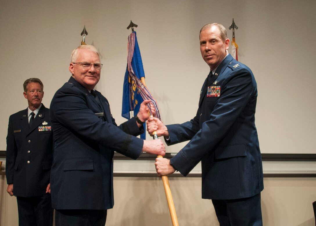 Col Gary Kirk relinquishes command of the 226CCG to Brig. Gen. Paul Jacobs.