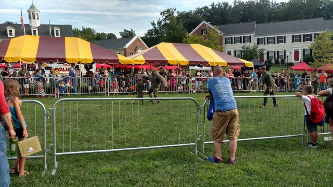 National Night Out, MWD demo to the local Community of Quantico at the Lincoln Housing Family Center.