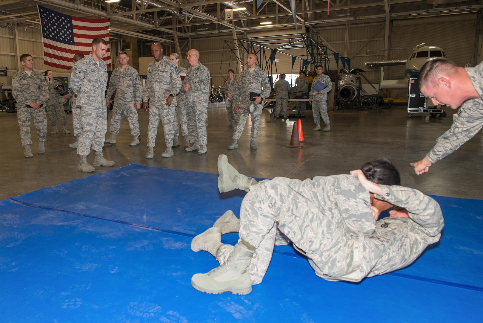 Chief Master Sgt. of the Air Force Kaleth O. Wright visits with 343rd Training Squadron