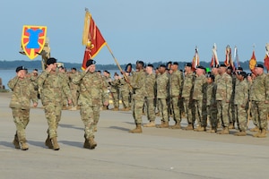 U.S. Army Soldiers and civilians from the 7th Transportation Brigade (Expeditionary) welcomed their new commander during a change of command ceremony at Joint Base Langley-Eustis, Aug. 4, 2017.