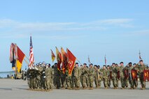 U.S. Army Soldiers and civilians from the 7th Transportation Brigade (Expeditionary) welcomed their new commander during a change of command ceremony at Joint Base Langley-Eustis, Aug. 4, 2017.