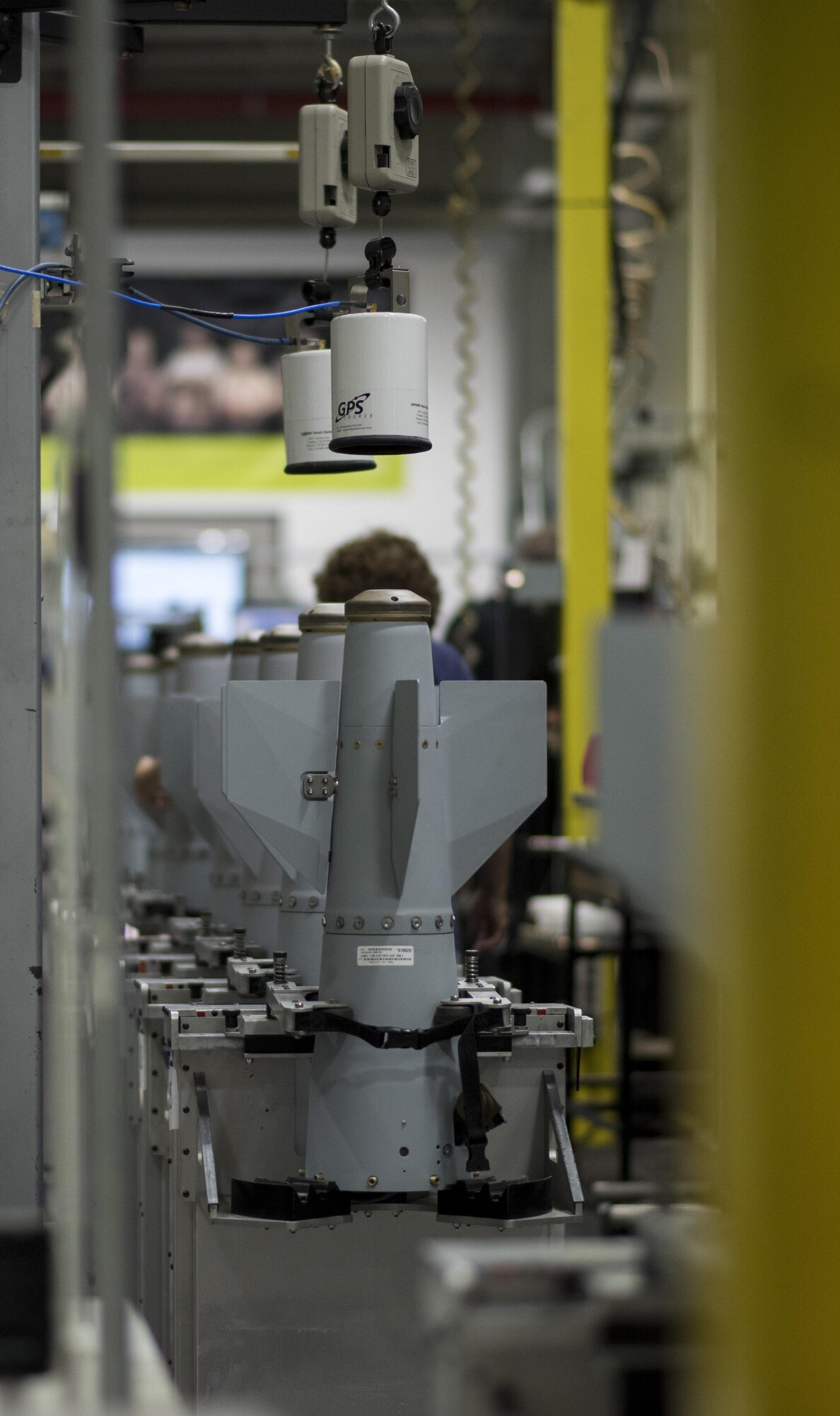 Airmen from Mountain Home Air Force Base, Idaho, tour the weapons factory of a defense contractor in St. Louis, Mo., Aug. 3, 2017. Airmen toured both the the F-15 Strike Eagle factory and the weapons factory during their visit. (U.S. Air Force photo by Senior Airman Jeremy L. Mosier)