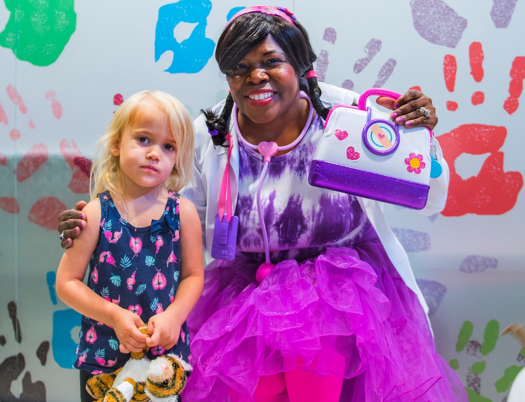 The 96th Medical Group's pediatric clinic hosted 127 children during their first Teddy Bear Clinic to educate them about hospital procedures and to demonstrate what they may expect if they need to see a doctor.