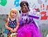 Bevery Murrell, a 96th Medical Group licensed practical nurse dressed as Doc McStuffins poses with three-year-old Vanna Porterfield during the the first Teddy Bear Clinic at Eglin Air Force Base, Aug. 4. Children took their stuffed animals and characters through eight clinic stations. Stations included registration, CPR, immunizations, nutrition, fitness and vital signs. The Pediatric Clinic hosted 127 children to educate them about hospital procedures and to demonstrate what they may expect if they need to see a doctor. (U.S. Air Force photo/Ilka Cole)