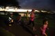 Servicemembers and their families participate in the Glow for Awareness family fun run at Joint Base Pearl Harbor-Hickam, Hawaii, Aug. 4, 2017.   The fun run was sponsored by the Hickam Sexual Assault Prevention and Response office to help bring the community together to focus on resiliency in a fun environment.  (U.S. Air Force photo by Tech. Sgt. Heather Redman)