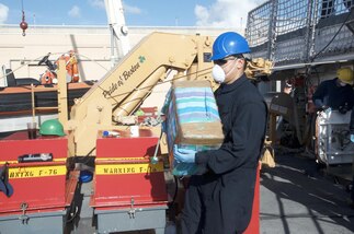 Coast Guard Cutter Escanaba crewmembers offload more than 3 tons of cocaine in Port Everglades, Florida Monday, Aug. 7, 2017.