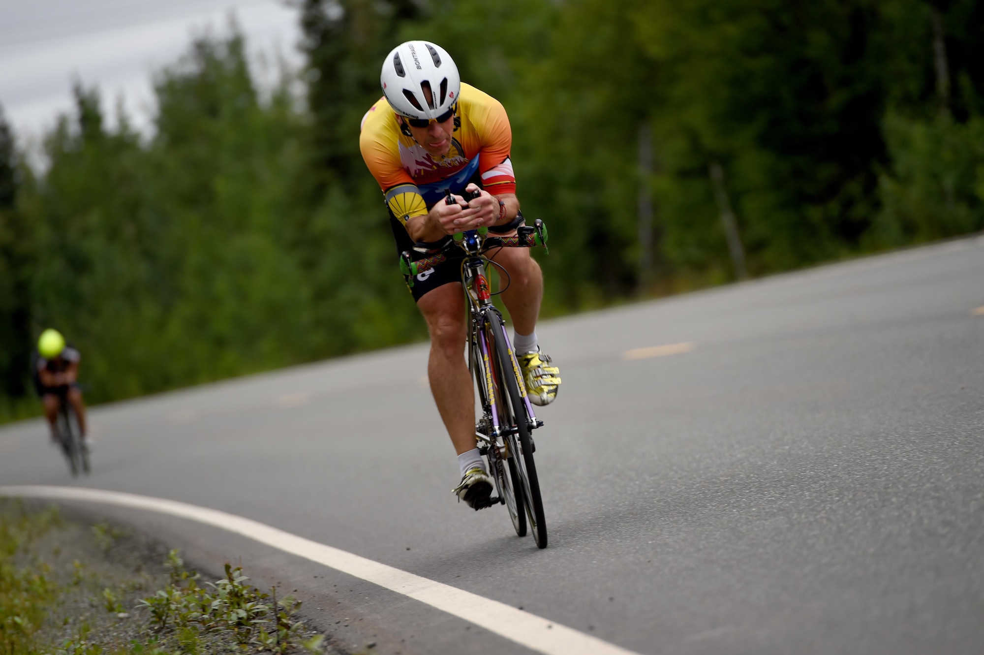 The Arctic Bicycle Club hosted a 10-mile time-trial race at the Moose Run Country Club at Joint Base Elmendorf-Richardson, Alaska, Aug. 3, 2017. For more than 15 years, the club has hosted road race events at JBER.