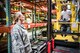 Senior Airman Donte White, 31st Logistics Readiness Squadron, walks through warehouse storage procedures with Master Sgt. Mary Peterson, 512th Logistics Readiness Squadron, July 28, 2017 at Aviano Air Force Base, Italy. Airmen from the 512th LRS completed a two-week Total Force mission to Aviano July 18, 2017 to July 29, 2017 where they fully integrated with the active-duty 31st LRS.  The 512 LRS not only received valuable training, but also had the opportunity to support the 31 LRS in areas like vehicle maintenance, fuels, supply and logistics.  (U.S. Air Force Photo/1st Lt Steve Lewis)