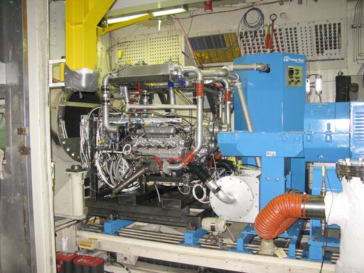 High Efficiency Innovative Aviation Diesel Engine in test cell