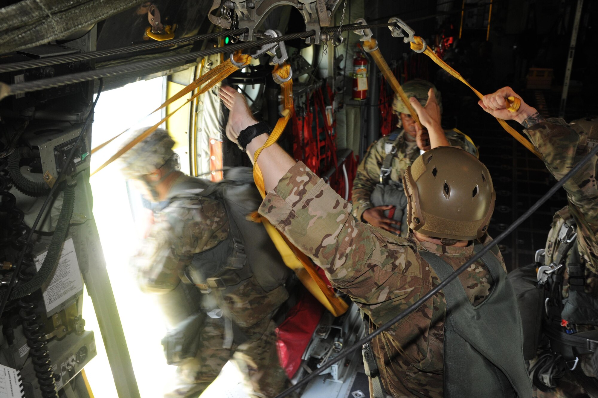 Paratroopers jump onto Maxwell Air Force Base