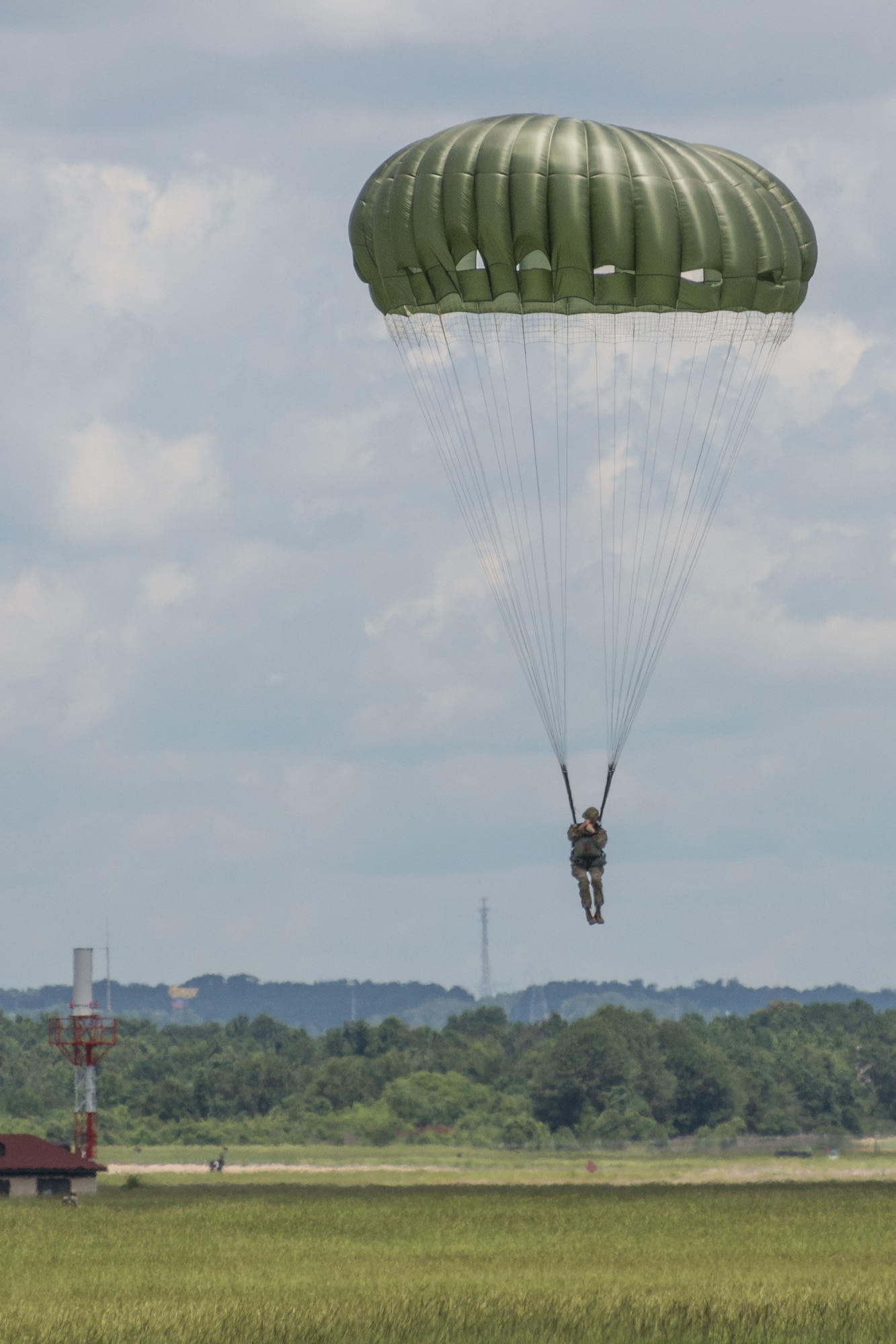 Paratroopers jump onto Maxwell Air Force Base