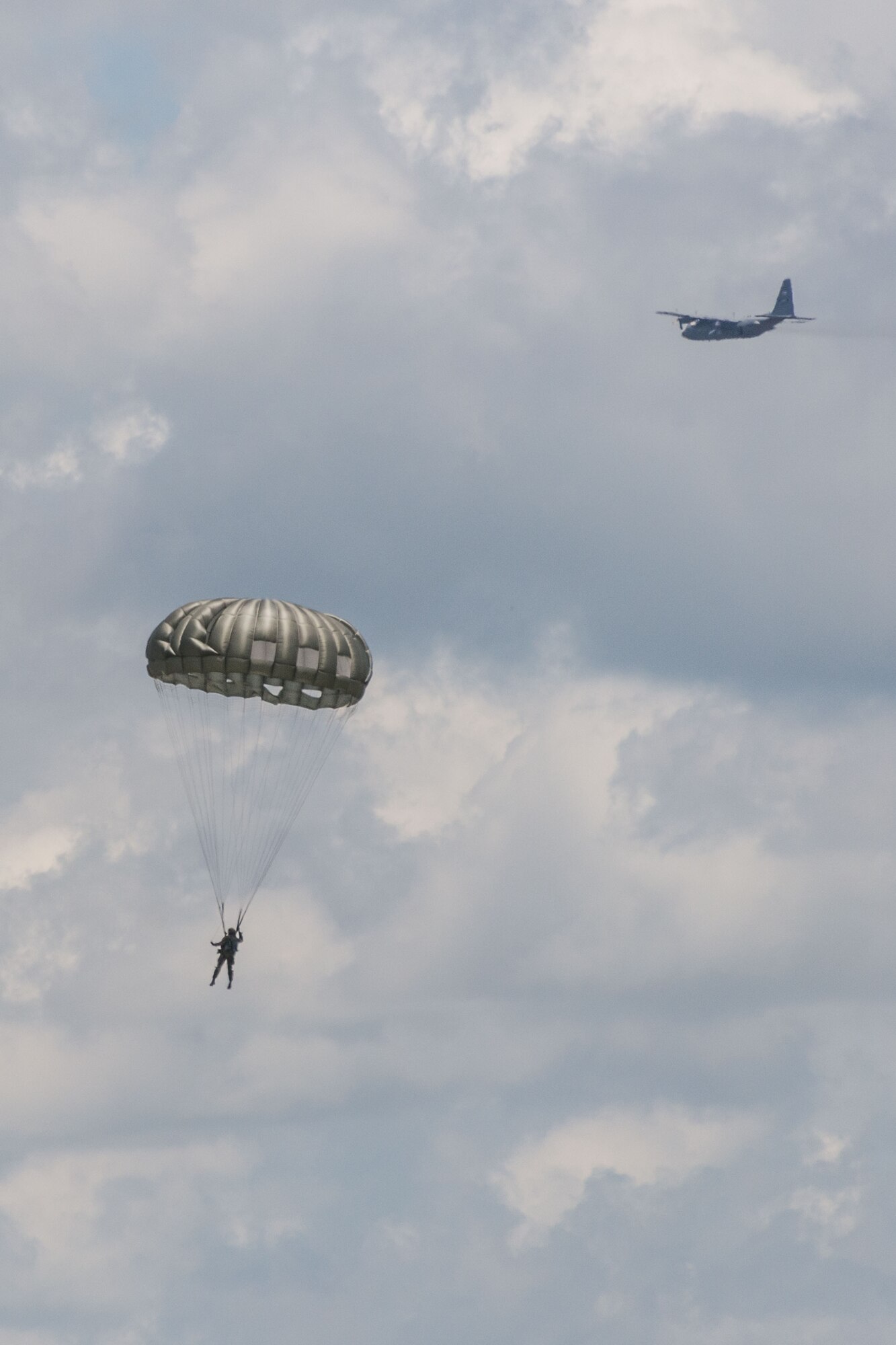 Paratroopers jump onto Maxwell Air Force Base