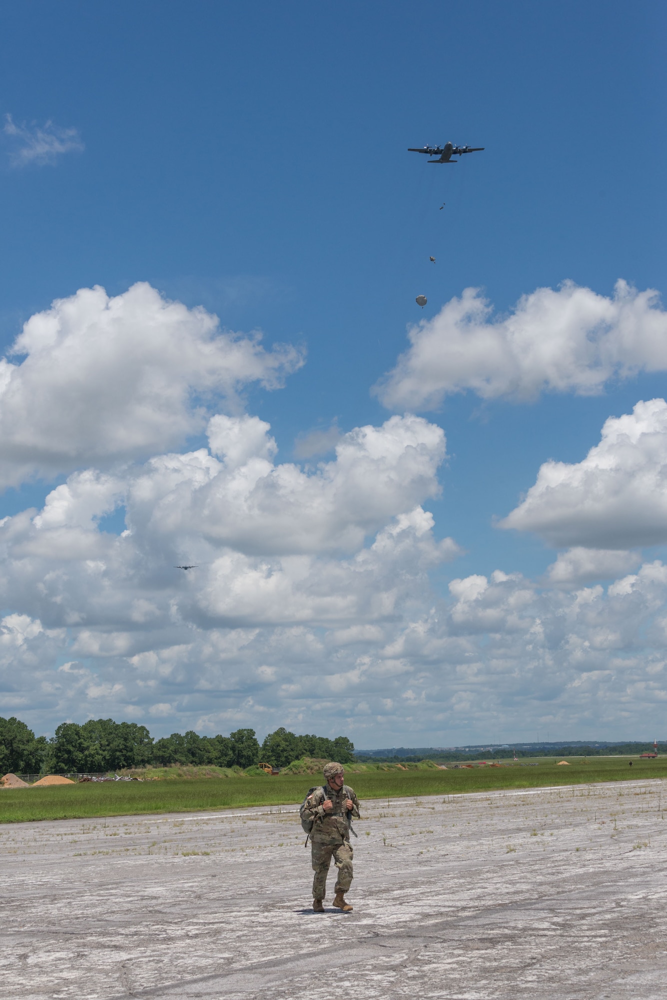 Paratroopers jump onto Maxwell Air Force Base