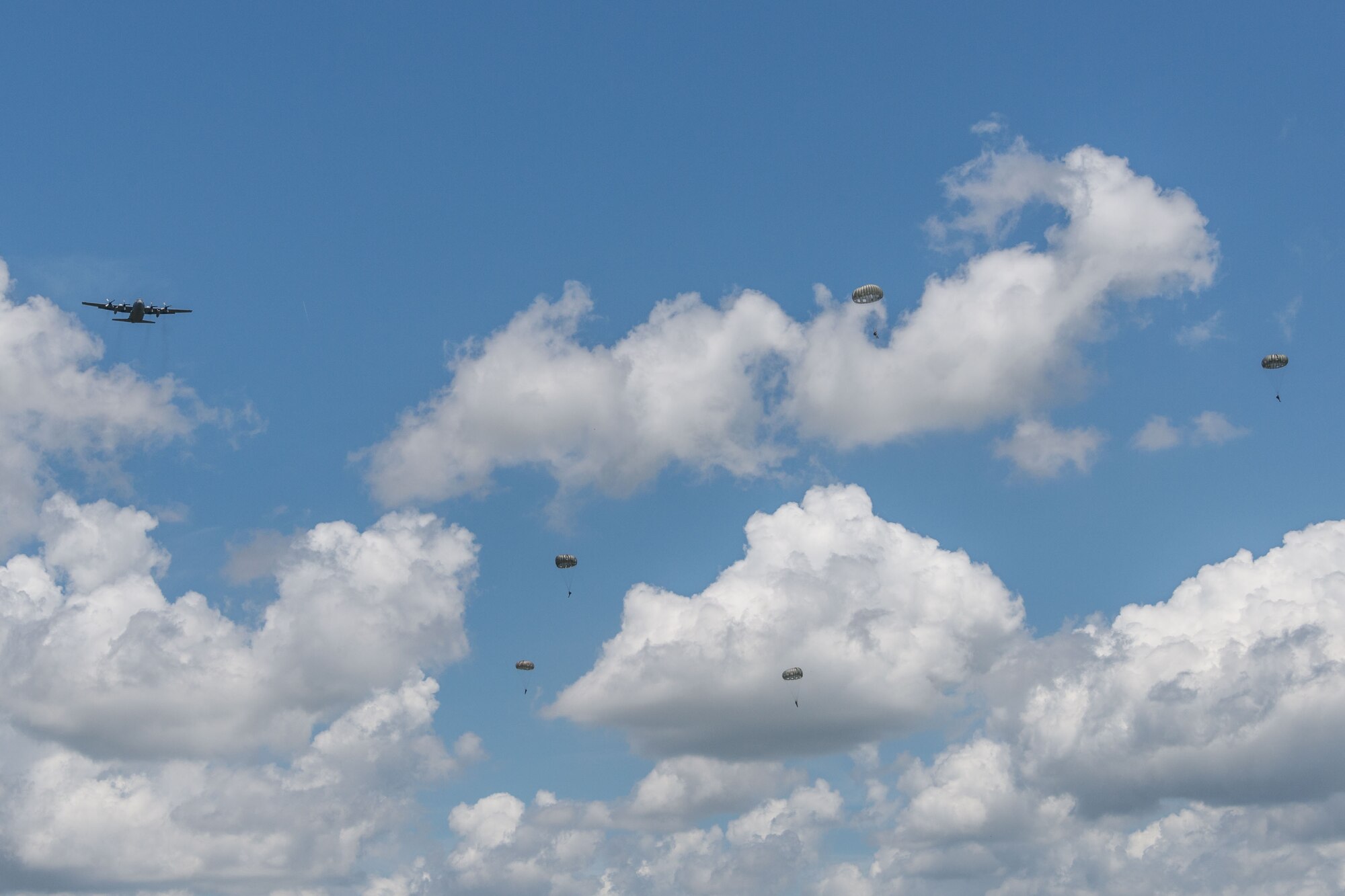 Paratroopers jump onto Maxwell Air Force Base