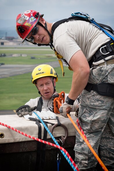 374th Civil Engineering Squadron firefighters