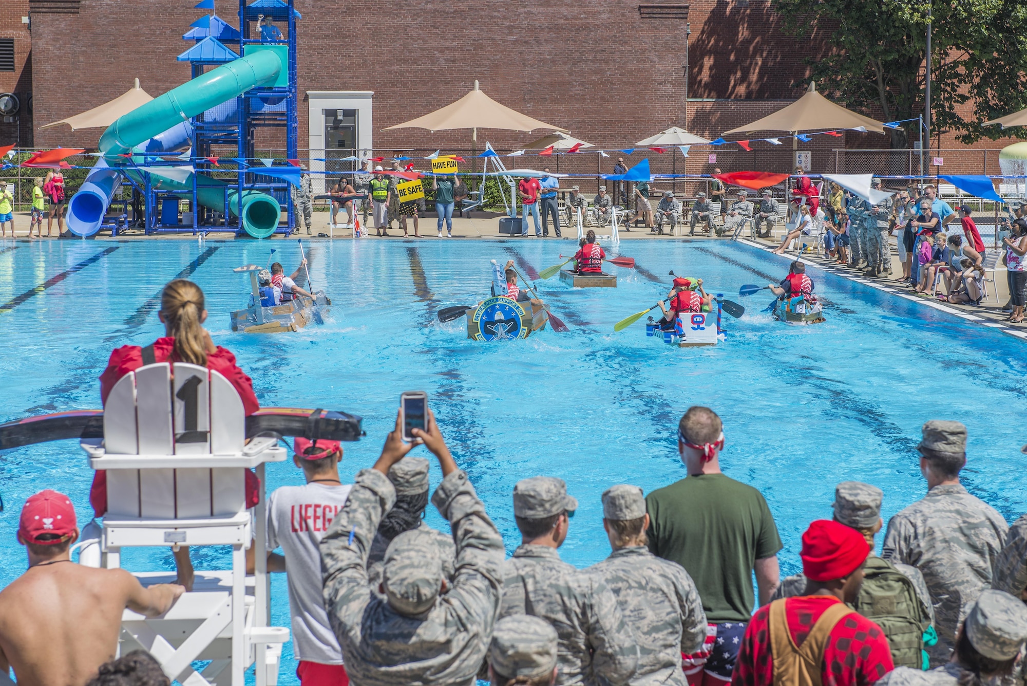Seventeen teams from around the base competed in the annual boat regatta at Scott. The 375th Logistics Readiness Squadron finished 1st, winning for the second consecutive year.