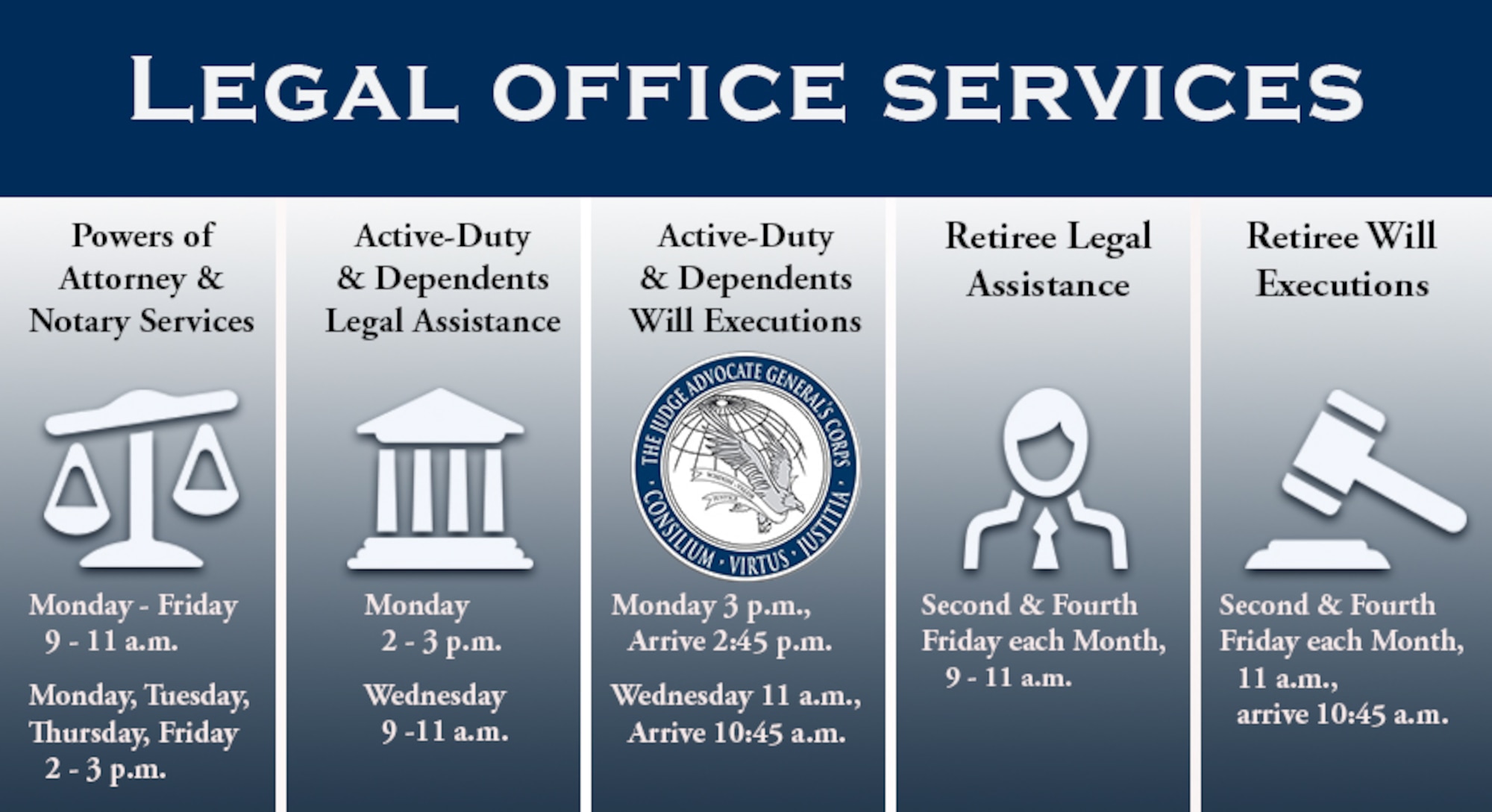 As stewards of the military justice system, the 19th Airlift Wing Legal Office at Little Rock Air Force Base, Arkansas, assists commanders in maintaining good order and discipline in their units. (U.S. Air Force graphic by Airman 1st Class Grace Nichols)