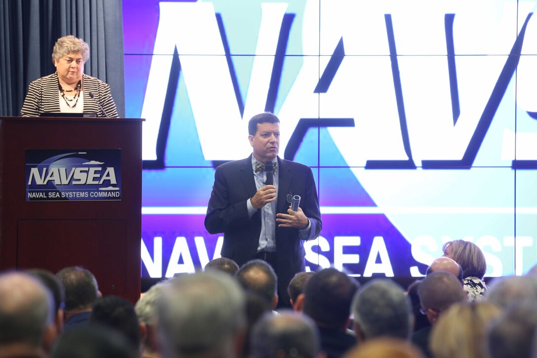 Image: Acting Assistant Secretary of the Navy for Research Development and Acquisition Allison Stiller and Naval Sea Systems Command Executive Director Jim Smerchansky