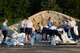 436th Civil Engineer Squadron Airmen fill sandbags for the upcoming 2017 Dover Air Force Base Open House “Thunder Over Dover” Aug. 10, 2017, on Dover AFB, Del. Each section of the 436th CES has been tasked with different responsibilities for preparation during the open house. (U.S. Air Force photo/Tech. Sgt. Matt Davis)