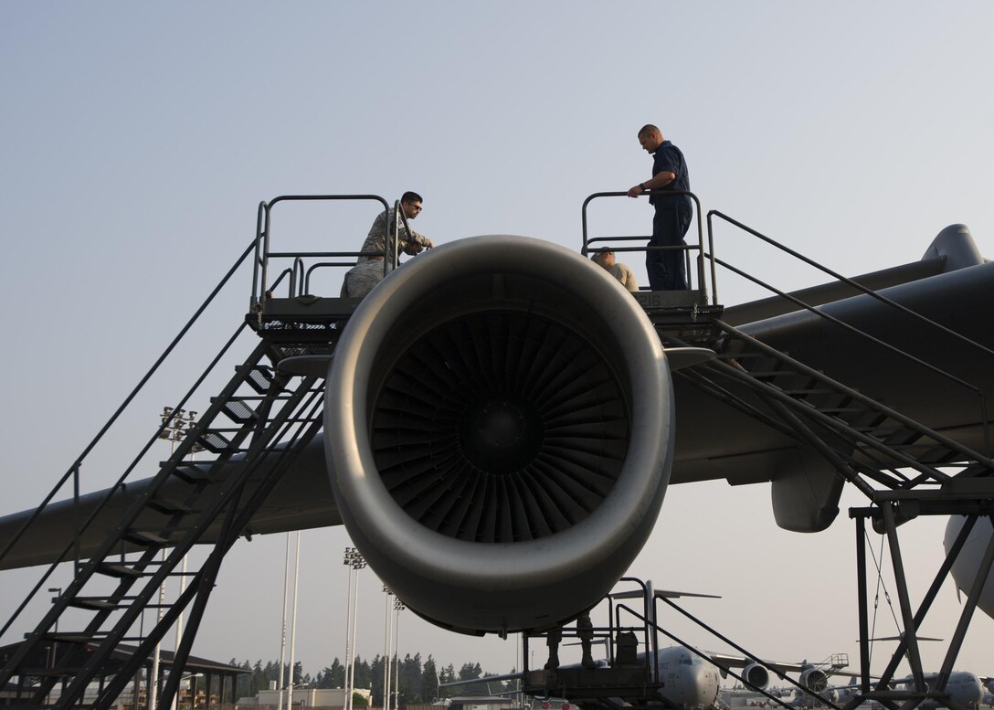 C-17 Globemaster III on the ramp before a mission during Exercise Mobility Guardian.