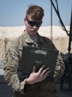 Senior Airman David Paris, 455th Expeditionary Maintenance Squadron, provides a safety briefing at Bagram Airfield, Afghanistan, Aug. 4, 2017. Munitions systems Airmen work on explosives on a daily basis and must receive safety briefings before every bomb build. These briefings go over evacuation points and personal protective equipment that must be worn. (U.S. Air Force photo by Staff Sgt. Benjamin Gonsier)