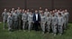 Congressman Mike Bost enjoys a quick group photo before having a open discussion luncheon with Airmen from the 932nd Airlift Wing, Aug. 5, 2017, Scott Air Force Base, Illinois. Bost visited various work areas within the 932nd AW.  He spent time with Airmen learning about the medical component, civil engineers and the DV mission and the people that make it all happen.  (U.S. Air Force photo by Tech. Sgt. Christopher Parr)